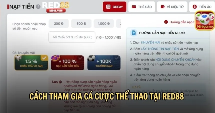 Hướng dẫn chi tiết cách tham gia cá cược thể thao tại RED88