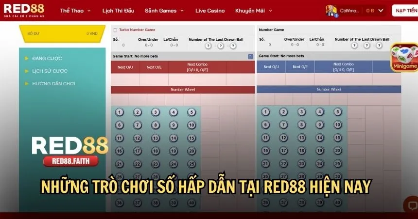 Những trò chơi số hấp dẫn tại RED88 hiện nay